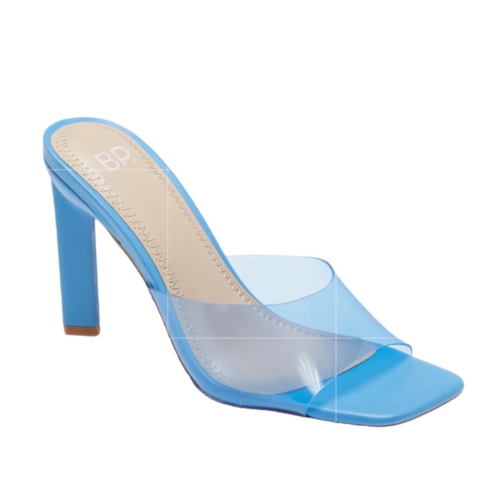New BP. Mirra Slide Sandal Heel In Blue Maya